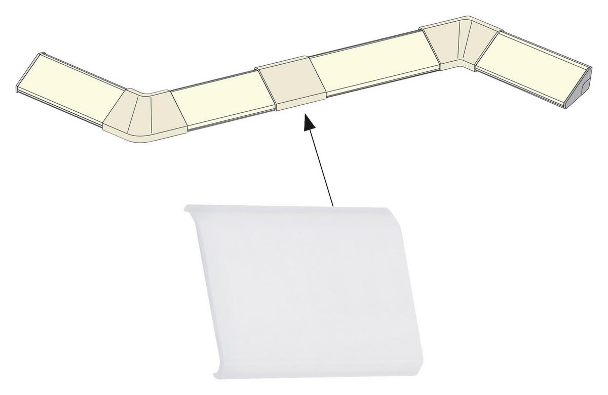 SOCKELLEISTE VERBINDER 4TLG - Transparent/Alufarben, Basics, Kunststoff (3,5/2,9/0,5cm) - Paulmann