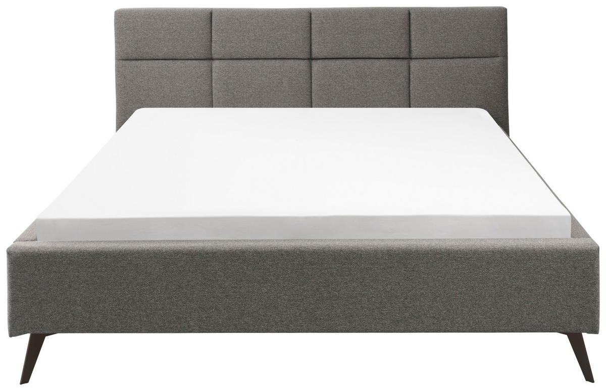 POLSTERBETT 180/200 cm  in Anthrazit  - Anthrazit/Schwarz, KONVENTIONELL, Textil/Metall (180/200cm) - SetOne by Musterring
