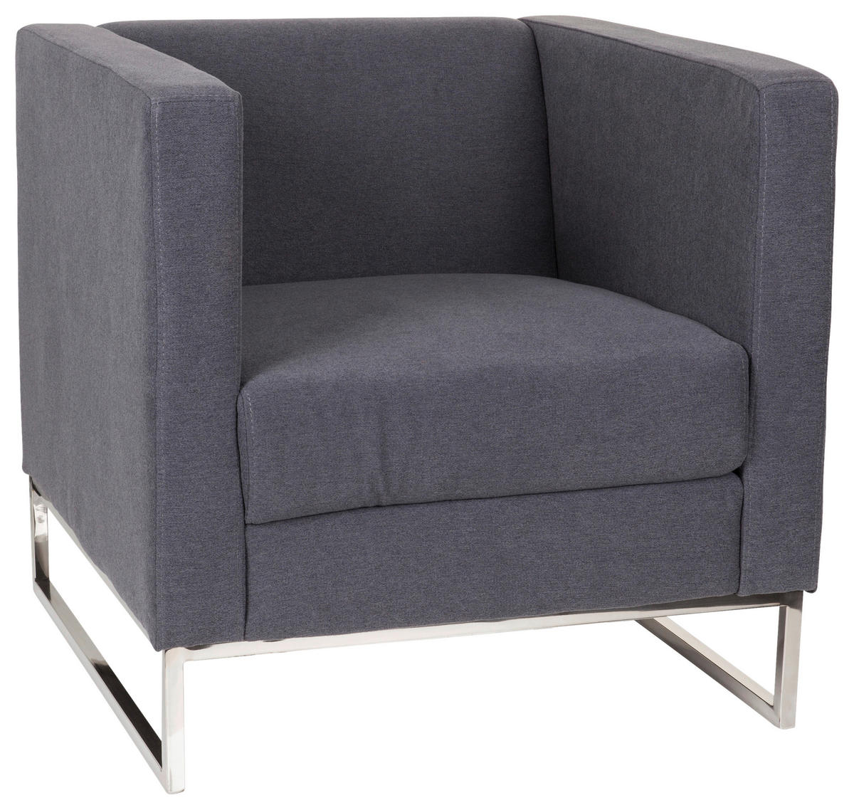 FÅTÖLJ i textil mörkgrå  - mörkgrå, Modern, metall/textil (72/71/72cm) - MID.YOU