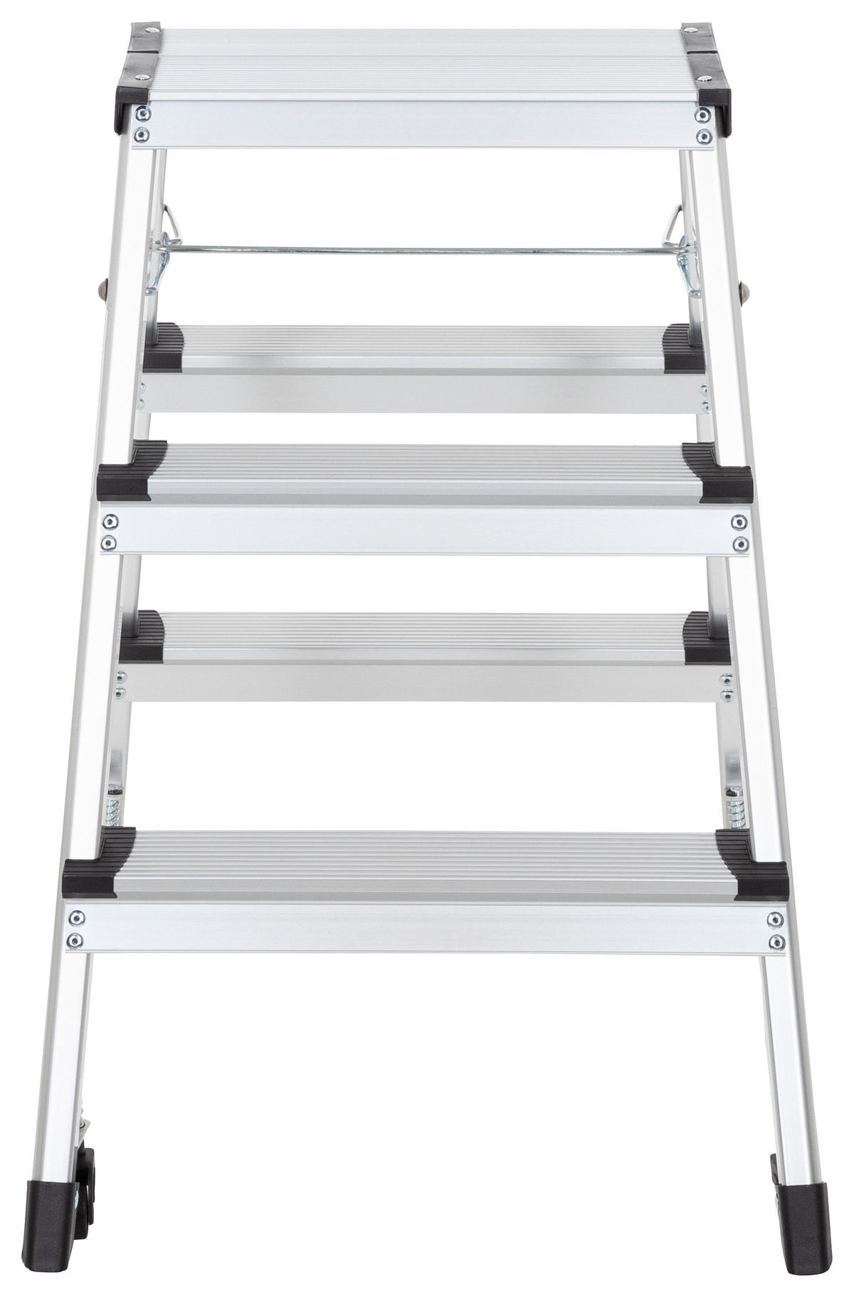 KLAPPTRITTLEITER - Alufarben, Basics, Metall (43/67/21cm) - MID.YOU