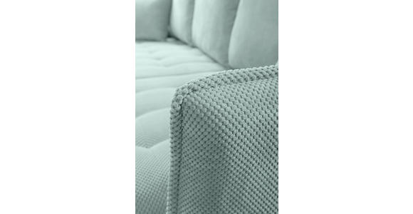 ECKSOFA Mintgrün Chenille - Schwarz/Mintgrün, KONVENTIONELL, Holz/Textil (290/160cm) - Carryhome