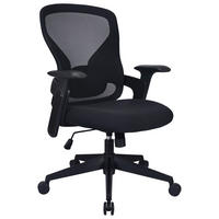 DREHSTUHL Netzbespannung, Webstoff Schwarz  - Schwarz, MODERN, Kunststoff/Textil (66/98-108/64cm) - Modante