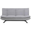 SCHLAFSOFA in Textil Hellgrau  - Hellgrau/Schwarz, Design, Textil/Metall (196/91/98cm) - MID.YOU