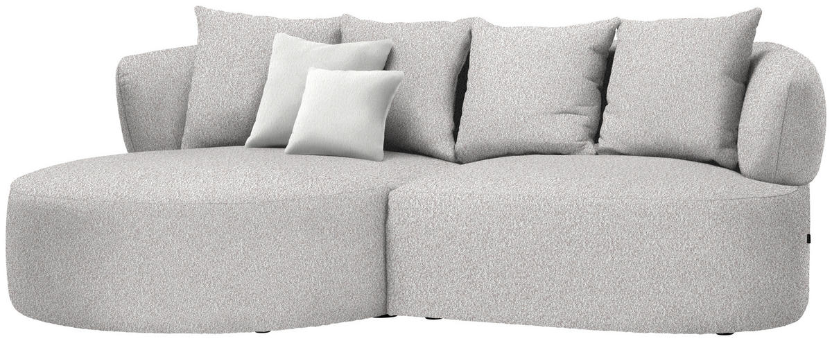 ECKSOFA in Bouclé Beige  166/235 cm  - Beige/Creme, MODERN, Kunststoff/Textil (166/235cm) - Hom`in