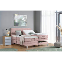 BOXSPRINGBETT 200/200 cm  in Altrosa  - Chromfarben/Altrosa, Konventionell, Kunststoff/Textil (200/200cm) - Voleo