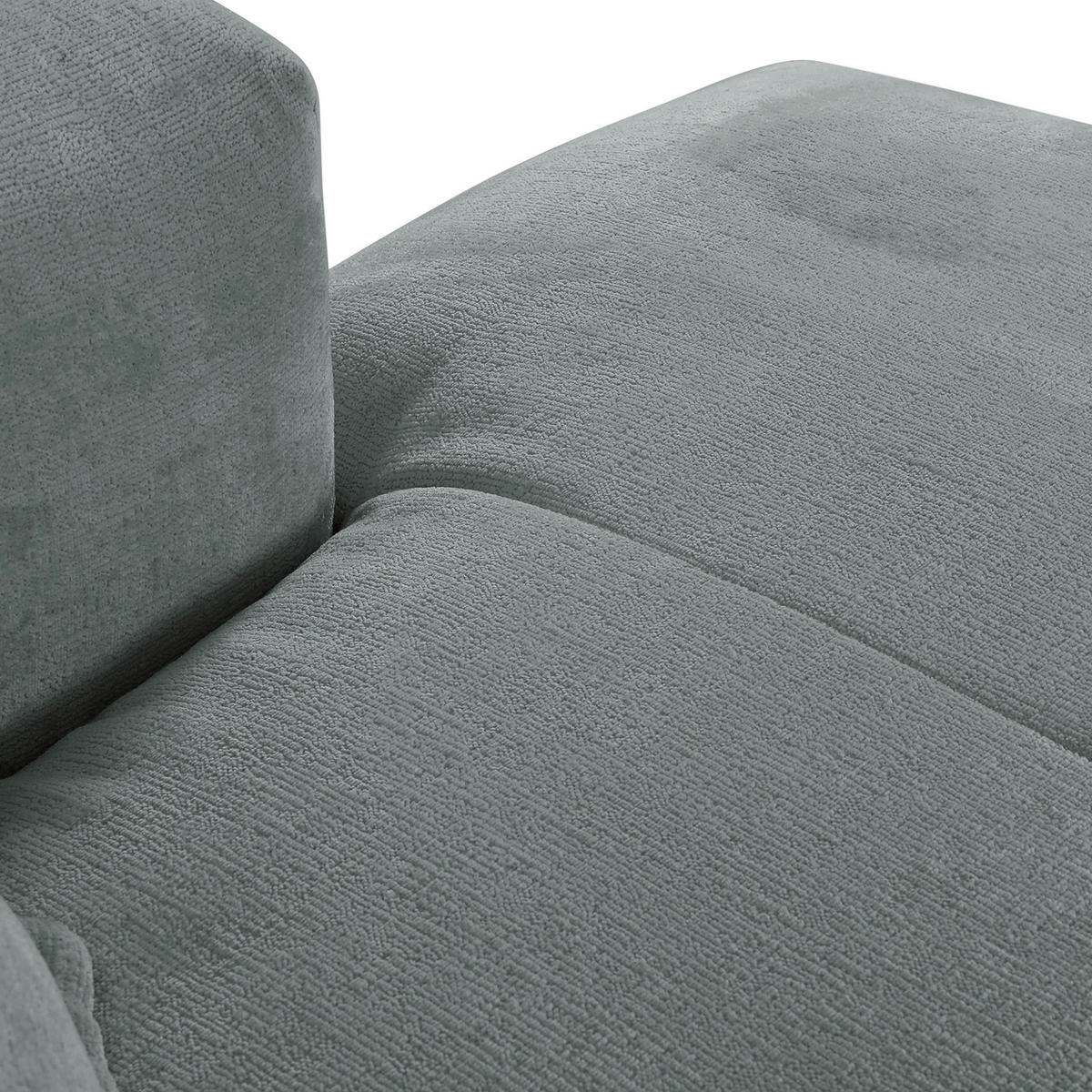 ECKSOFA in Chenille Hellblau  - Schwarz/Hellblau, Design, Kunststoff/Textil (280/175cm) - Landscape