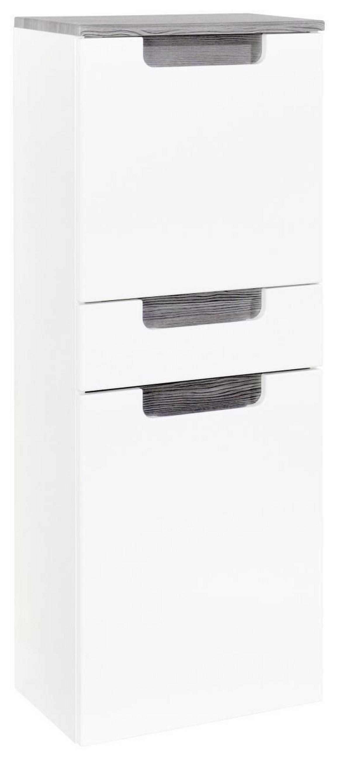 UNTERSCHRANK 40/105/27 cm   - Weiß/Silbereichenfarben, MODERN, Holzwerkstoff (40/105/27cm) - Held
