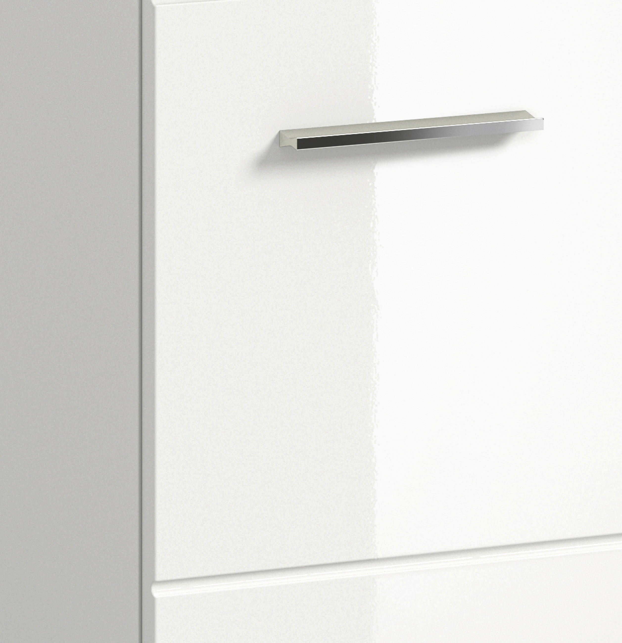 Mid.you Hochschrank Weiß, Weiß Hochglanz 30x185x30 cm