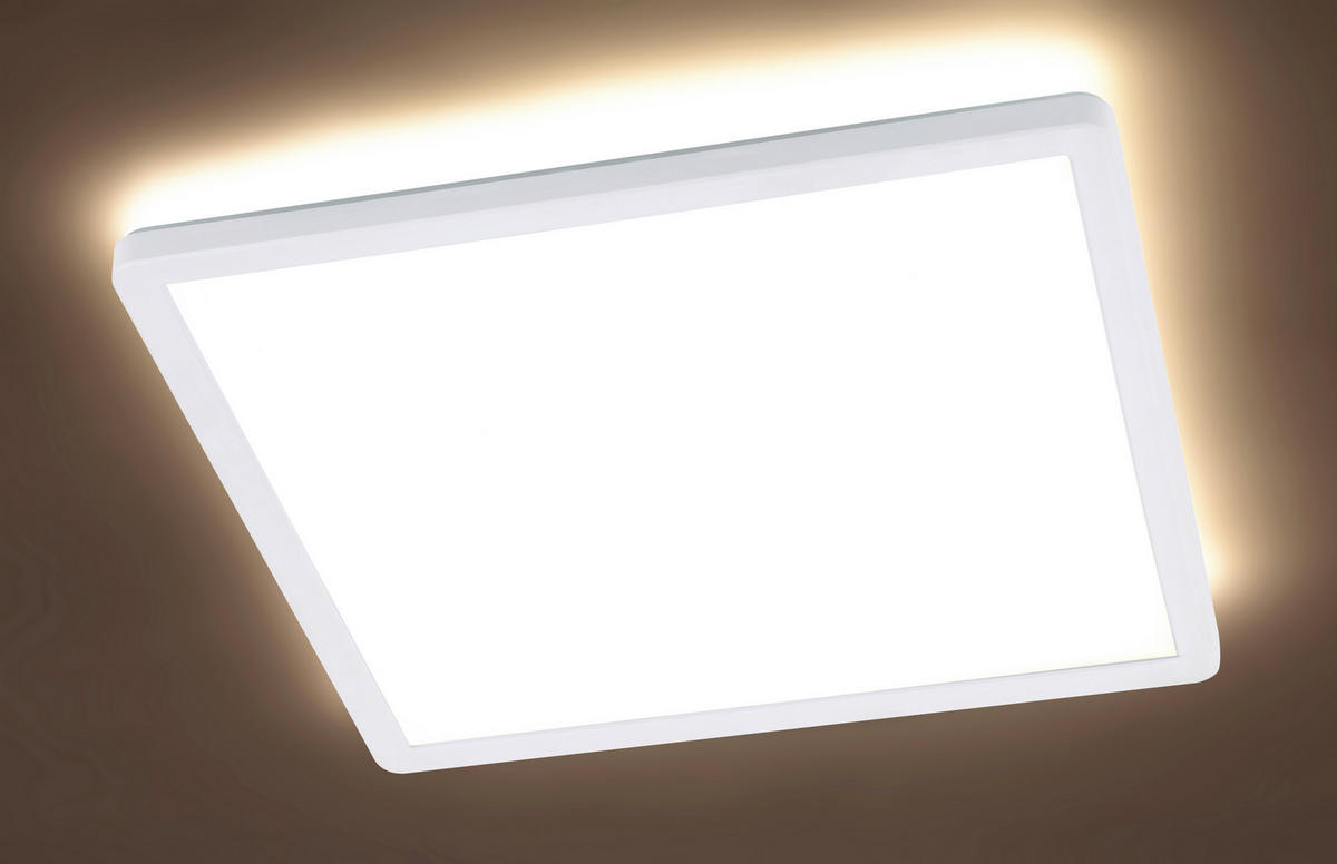 LED-DECKENLEUCHTE Giga 29,3/29,3/2,8 cm   - Weiß, Basics, Kunststoff (29,3/29,3/2,8cm) - Novel