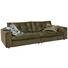 BIGSOFA Olivgrün - Schwarz/Olivgrün, Design, Kunststoff/Textil (290/85/122cm) - Ambiente
