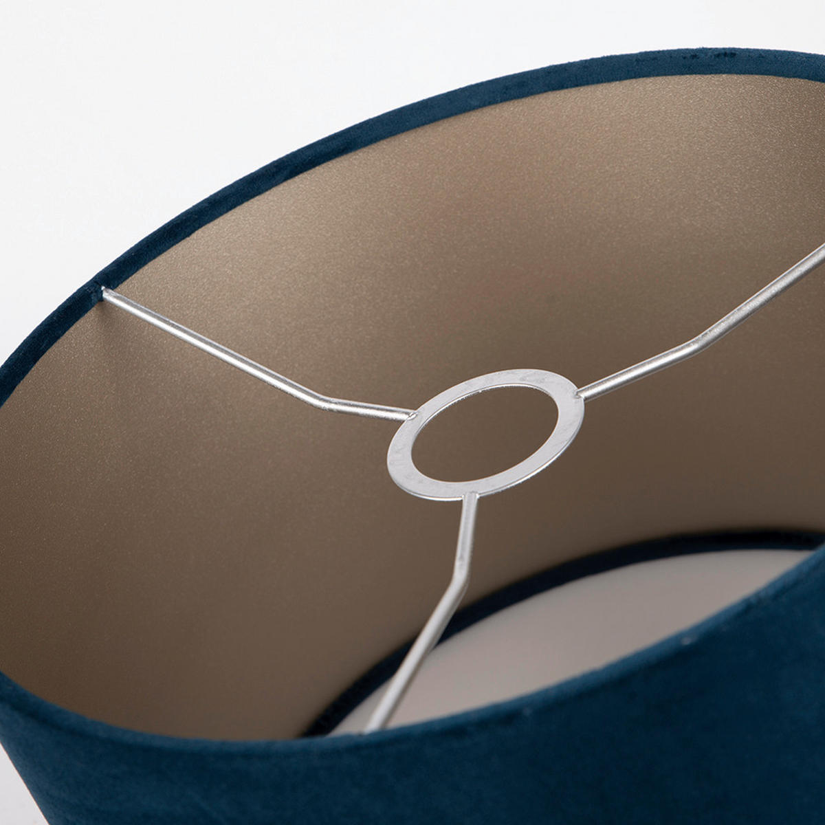 LEUCHTENSCHIRM 30/24 cm   - Dunkelblau, Basics, Textil/Metall (30/24cm)