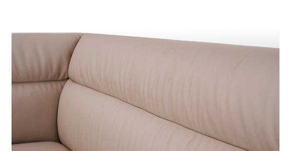 ECKBANK 237/178 cm Struktur Echtleder Schwarz, Taupe   - Taupe/Schwarz, Design, Leder/Textil (237/178cm) - Novel