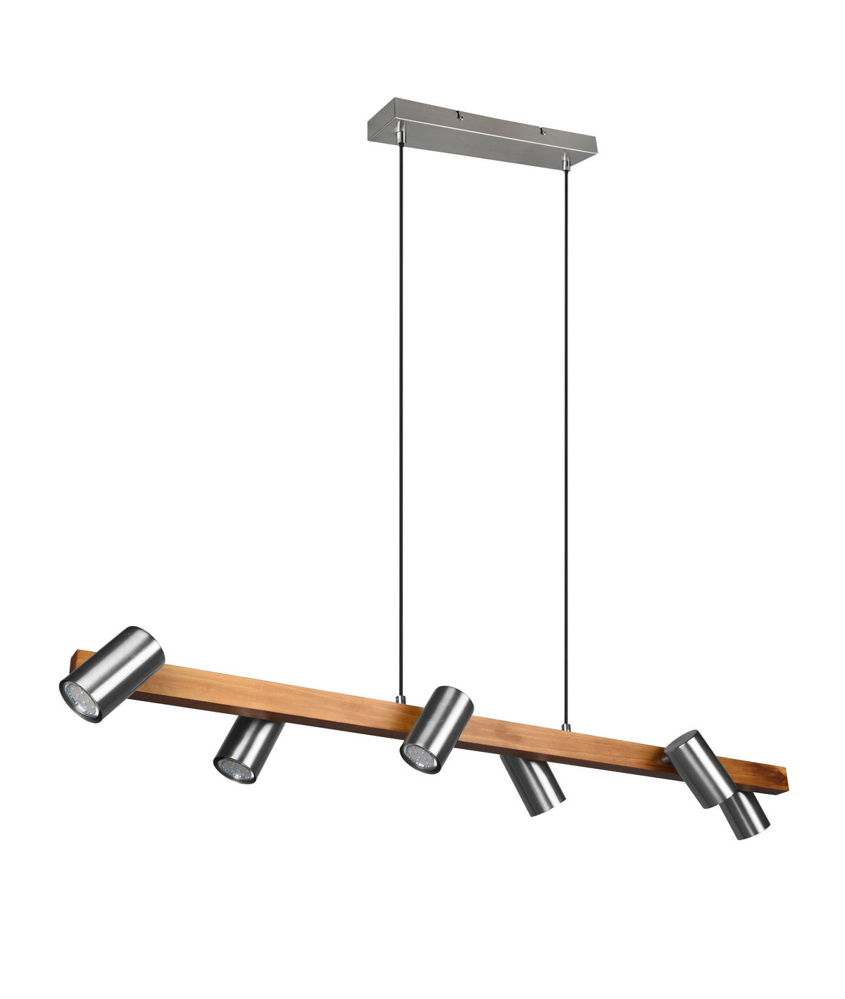 HÄNGLAMPA Marley 115/20/150 cm  - nickelfärgad, Lifestyle, metall/trä (115/20/150cm) - Trio Leuchten