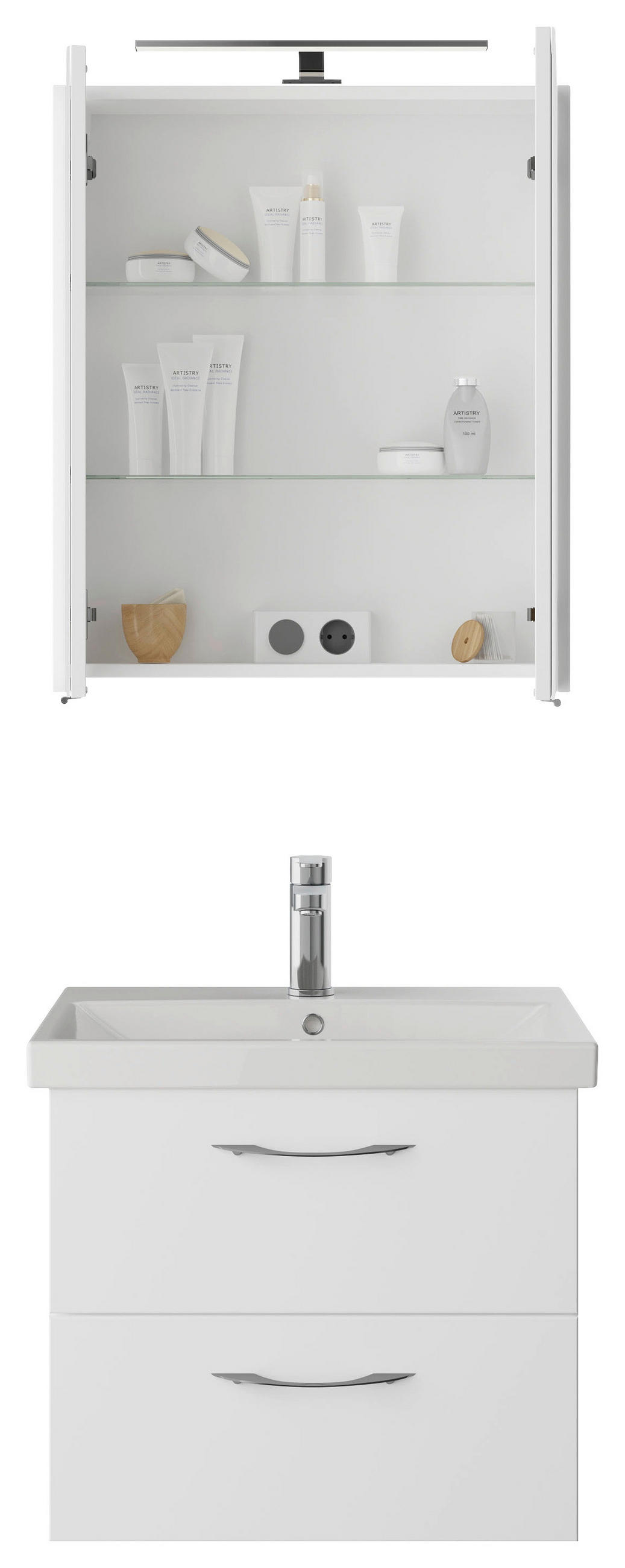BADEZIMMER  in 60 cm  - Weiß Hochglanz/Weiß, KONVENTIONELL, Holzwerkstoff (60cm) - Pelipal