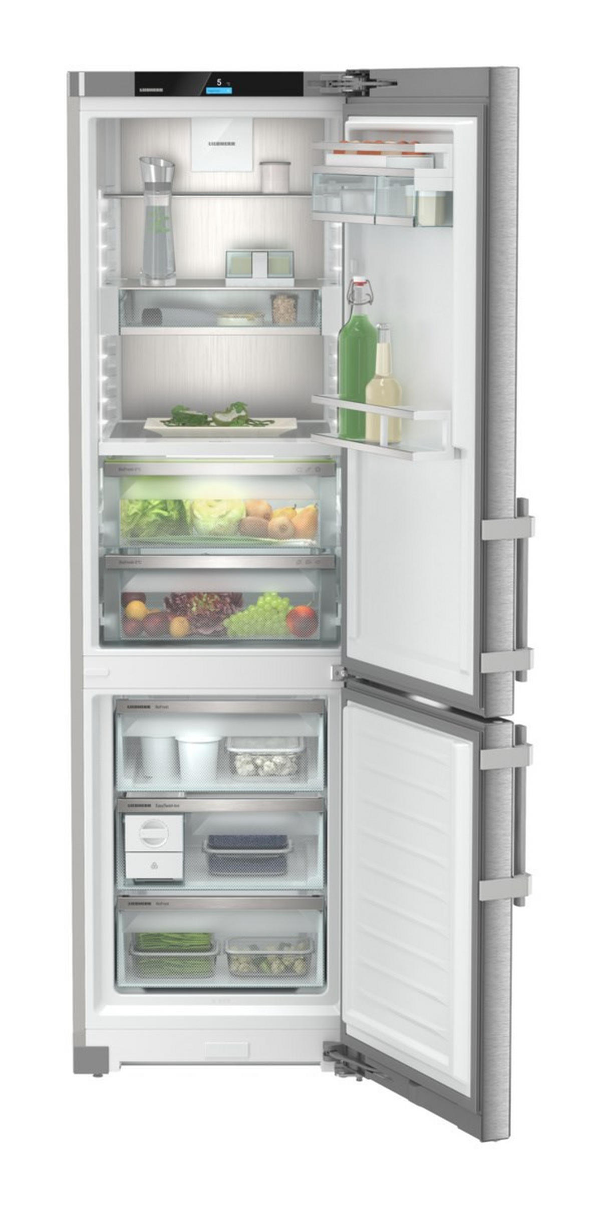 KÜHL-GEFRIER-KOMBINATION CBNSDA575I-22  - Edelstahlfarben, Basics, Metall (59,7/201,1/67,5cm) - Liebherr
