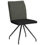 STUHL  , fleckschutzimprägniert, Stoffauswahl, Typenauswahl  , Mikrofaser  ,  - Schwarz, Design, Textil/Metall (49/91/60cm) - Moderano
