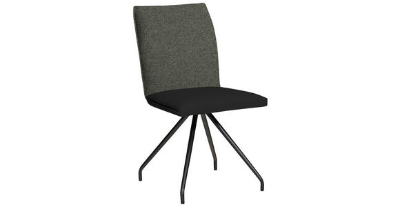 STUHL  ,  , Webstoff, Mikrofaser  ,  - Schwarz, Design, Textil/Metall (49/91/60cm) - Moderano