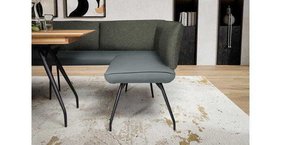 ECKBANK 165/225 cm  in Grau  - Schwarz/Grau, Design, Textil/Metall (165/225cm) - Moderano