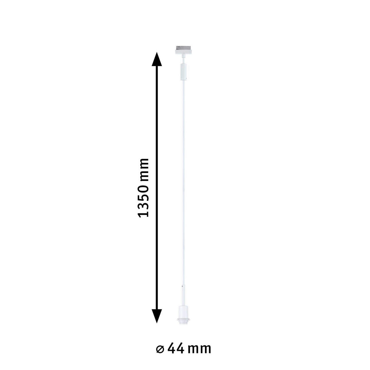 SCHIENENSYSTEM-HÄNGELEUCHTE URail DecoSystems 4,4/135,0 cm   - Basics, Metall (4,4/135,0cm) - Paulmann