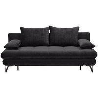 SCHLAFSOFA in Textil Schwarz  - Schwarz, Design, Textil/Metall (205/79-96/85cm) - Novel