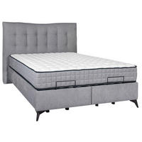 BOX KREVET 180/200 cm     svetlosiva  - bela/antracit visoki sjaj, Moderno, drvo/metal (180/200cm) - Hom`in