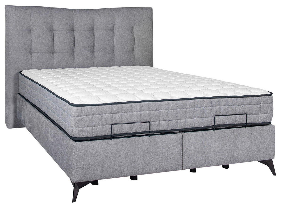 BOX KREVET 180/200 cm     svetlosiva  - bela/antracit visoki sjaj, Moderno, drvo/metal (180/200cm) - Hom`in