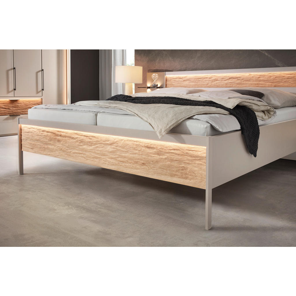 Thumbnail - Dieter Knoll Bett, Eiche, Champagner, Holz, Eiche, teilmassiv, 160x200 cm, ISO 9001, Made in Germany, Schlafzimmer, Bett...