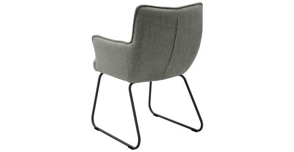 ARMLEHNSTUHL in Flachgewebe - Anthrazit/Grau, Design, Textil/Metall (63/88/65cm) - Valnatura