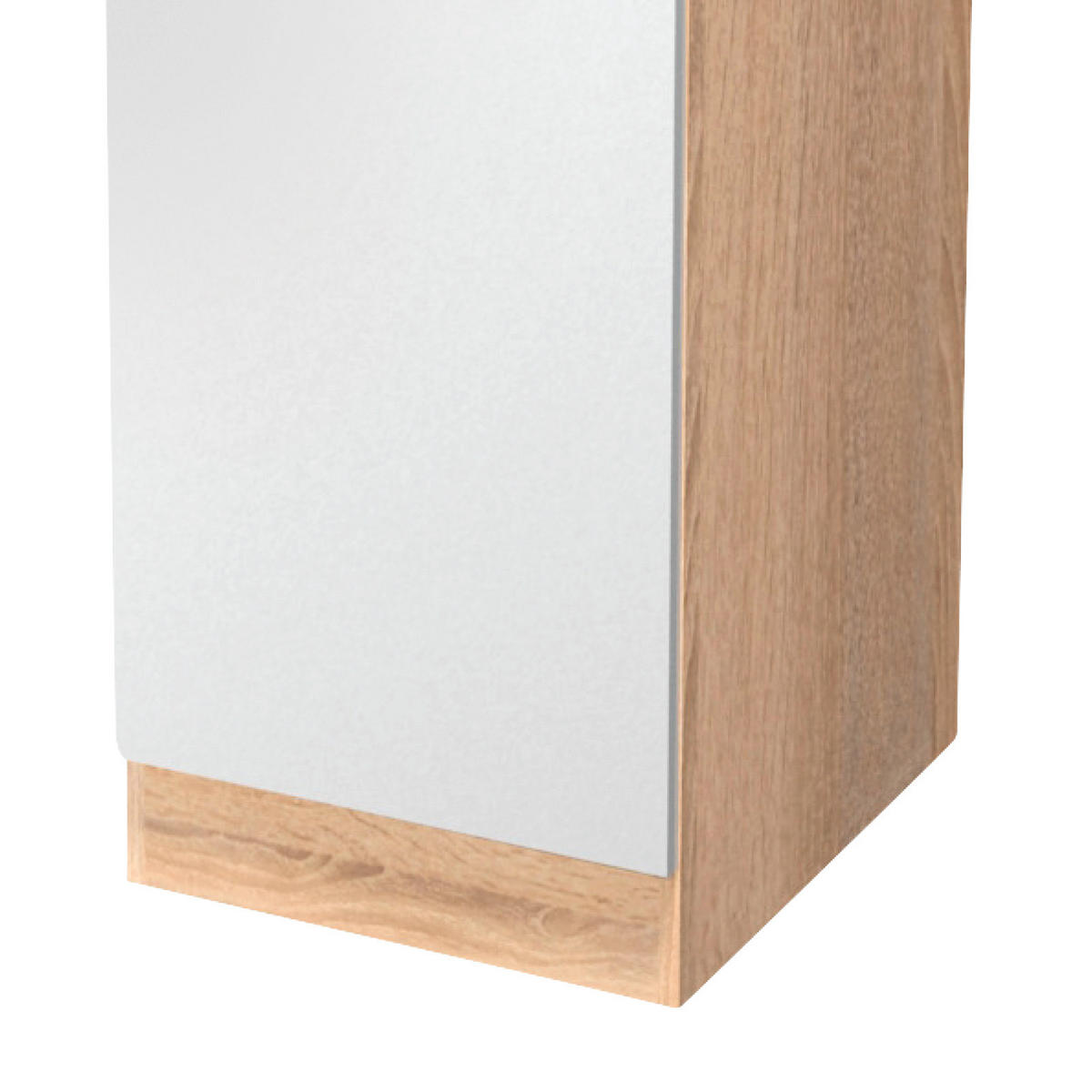 GESCHIRRSCHRANK  in Weiß, Sonoma Eiche  - Alufarben/Weiß, KONVENTIONELL, Holzwerkstoff/Kunststoff (50/200cm) - FlexWell