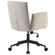 DREHSTUHL Webstoff Creme, Schwarz  - Creme/Schwarz, Design, Kunststoff/Textil (63/88/95,5/65,5cm) - Venda