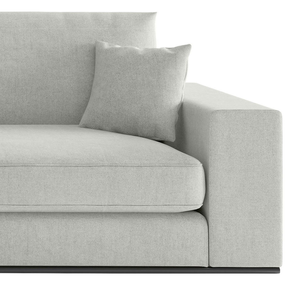 SITZGARNITUR in Webstoff Grau  - Schwarz/Grau, Design, Holz/Textil (278/85/103cm) - Livetastic