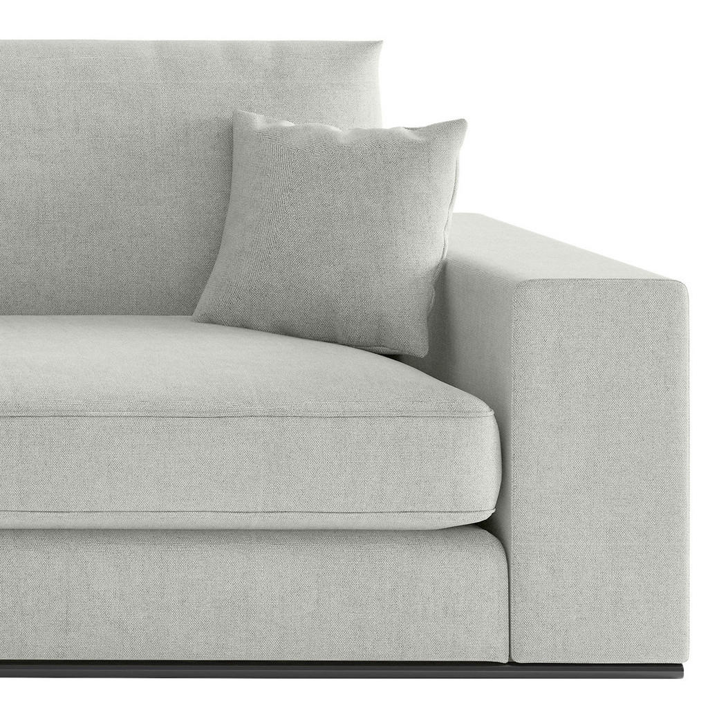 Thumbnail - Livetastic Sitzgarnitur Albreta, Grau, Holz, Textil, 2-teilig, Eiche, massiv, Füllung: Polyester, 278x85x103 cm, Made in...