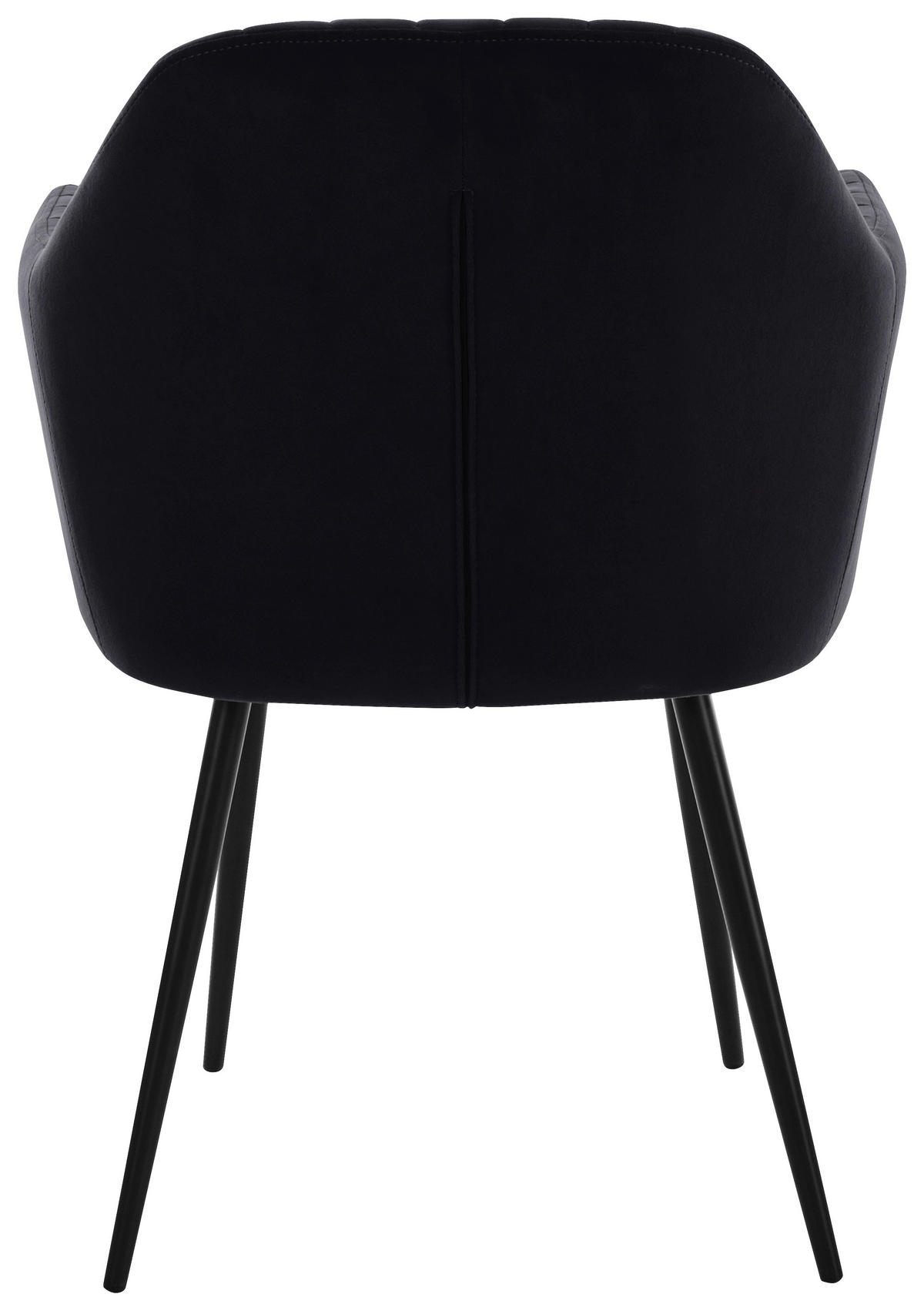 ARMLEHNSTUHL-SET 2 Stück  in Stahl Samt, Velours  - Schwarz, MODERN, Textil/Metall (59/84/66cm) - MID.YOU