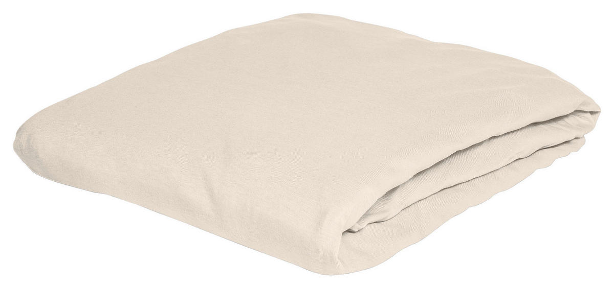 SPANNBETTTUCH Jersey  - Creme, KONVENTIONELL, Textil (190/200cm) - Irisette