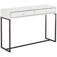 SCHMINKTISCH Schwarz, Weiß  - Schwarz/Weiß, Design, Glas/Holzwerkstoff (120/35/80cm) - Novel