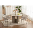 ESSTISCH 120/120/76 cm Nachbildung  Holzwerkstoff rund Greige  - Greige, Design, Holzwerkstoff (120/120/76cm) - Carryhome