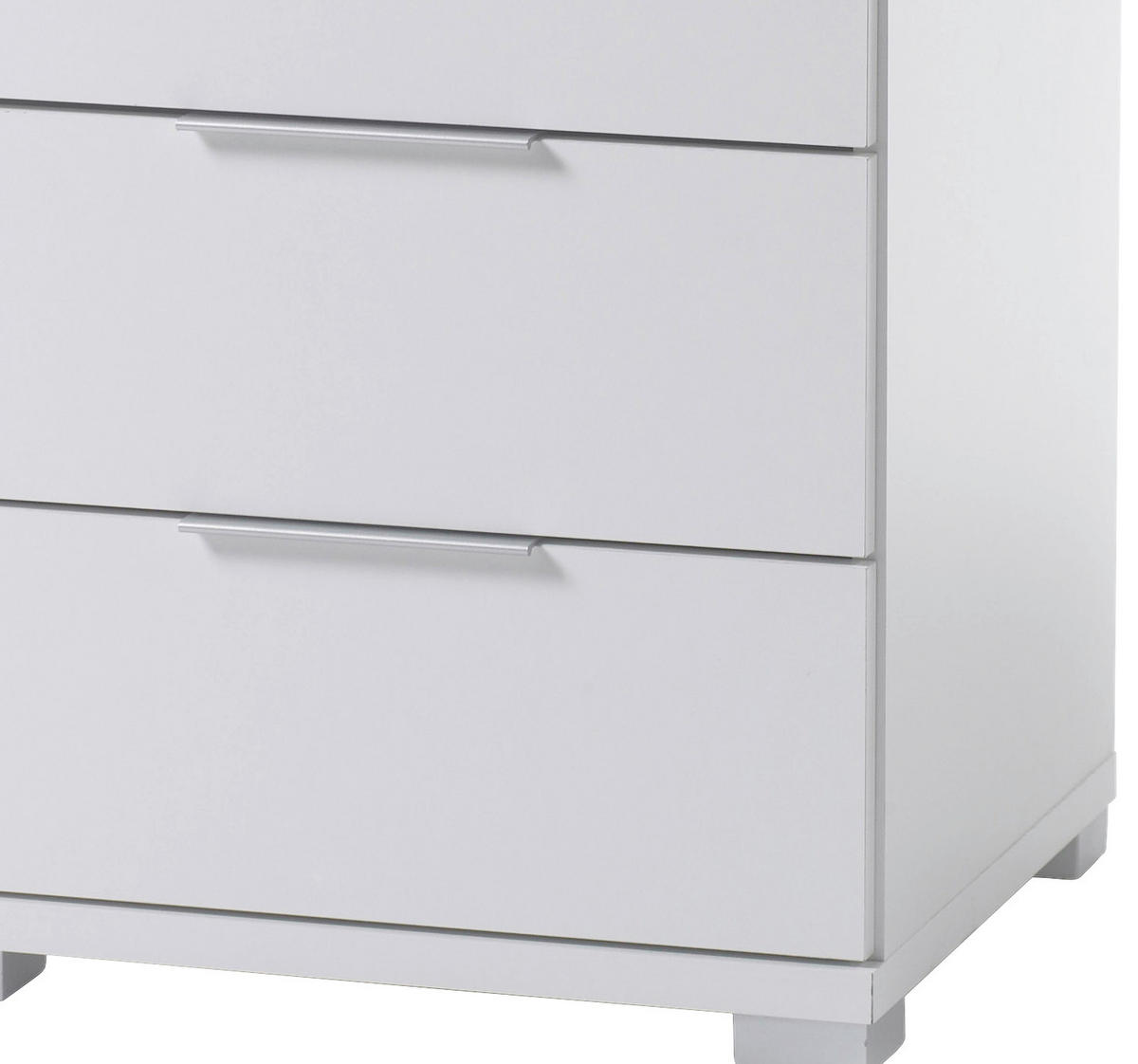 NACHTSCHRANK  - Silberfarben/Weiß, Basics (46/61/42cm) - P & B