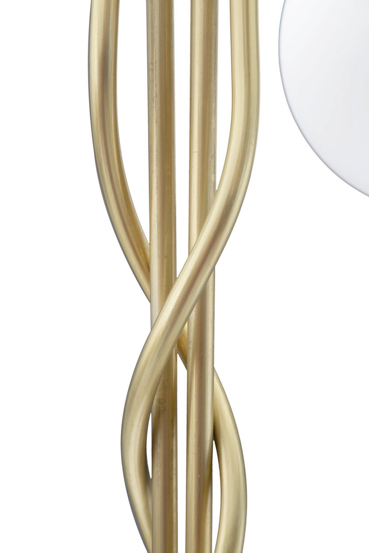 STEHLEUCHTE 54/54/176 cm  - Goldfarben/Weiß, Trend, Glas/Metall (54/54/176cm) - Mauro Ferretti