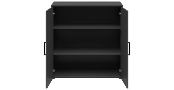 KOMMODE in 80/83/40 cm - Anthrazit/Schwarz, MODERN, Holzwerkstoff/Kunststoff (80/83/40cm) - Carryhome