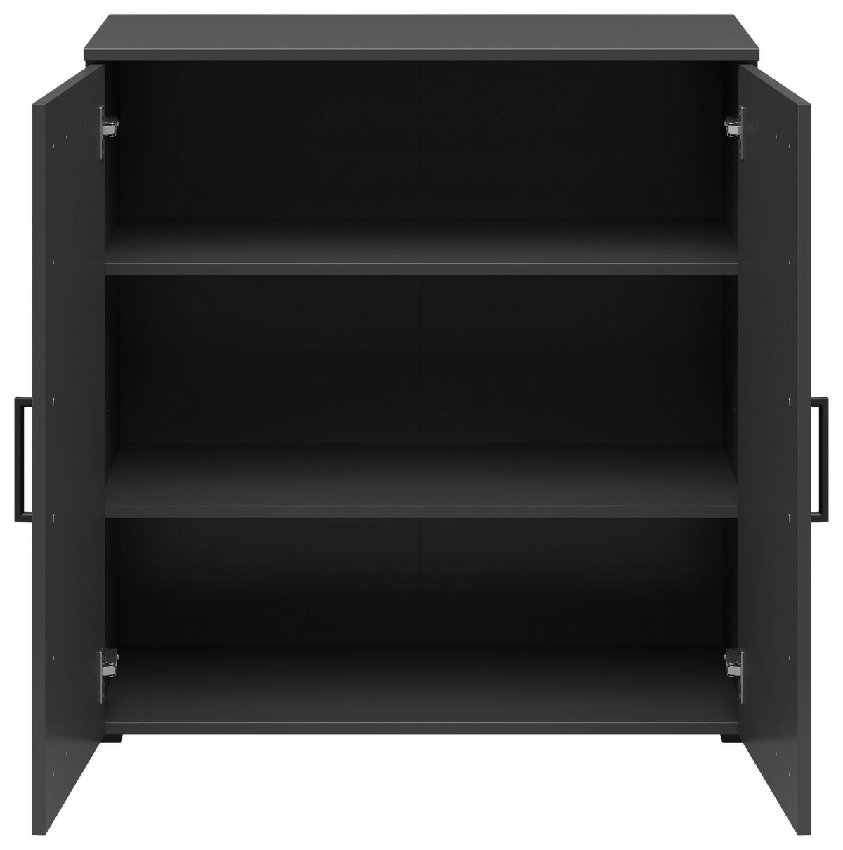 KOMODA, barve grafita  - črna/barve grafita, Moderno, umetna masa/leseni material (80/83/40cm) - Carryhome