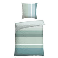 BETTWÄSCHE 2-teilig ENDY STRIPES Renforcé 135/200 cm  - Grün, Basics, Textil (135/200cm)