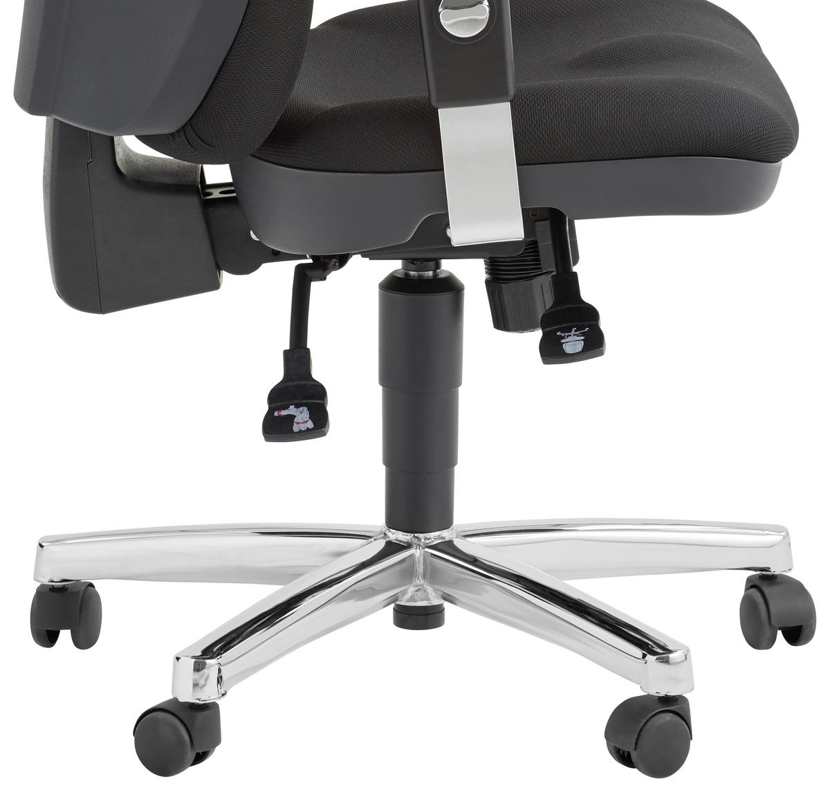 OTOČNÁ STOLIČKA, tkaná textília, čierna - čierna, Konventionell, textil/plast (80/121/60cm) - Topstar