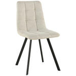 STUHL  Stoffauswahl Webstoff  - Beige/Schwarz, Design, Textil/Metall (45/88/55cm) - Carryhome