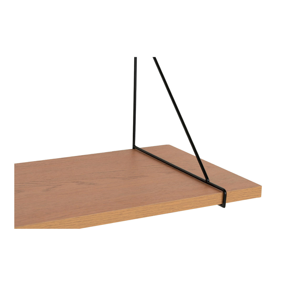 WANDREGAL - Schwarz, Basics, Holz/Metall (120/31/29cm)