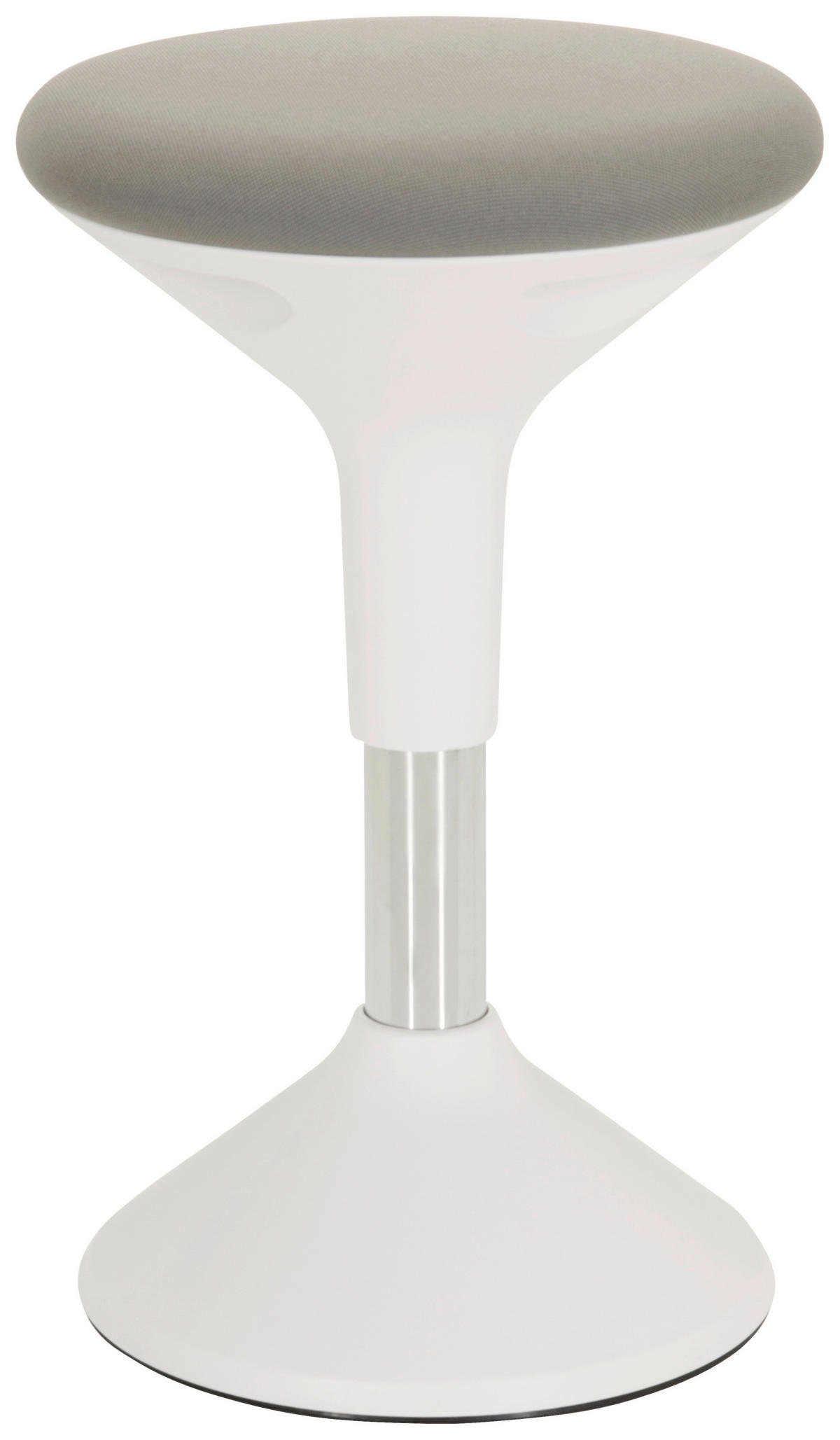 BÜROHOCKER Grau, Weiß  - Weiß/Grau, MODERN, Kunststoff/Textil (28/43/28cm) - MID.YOU