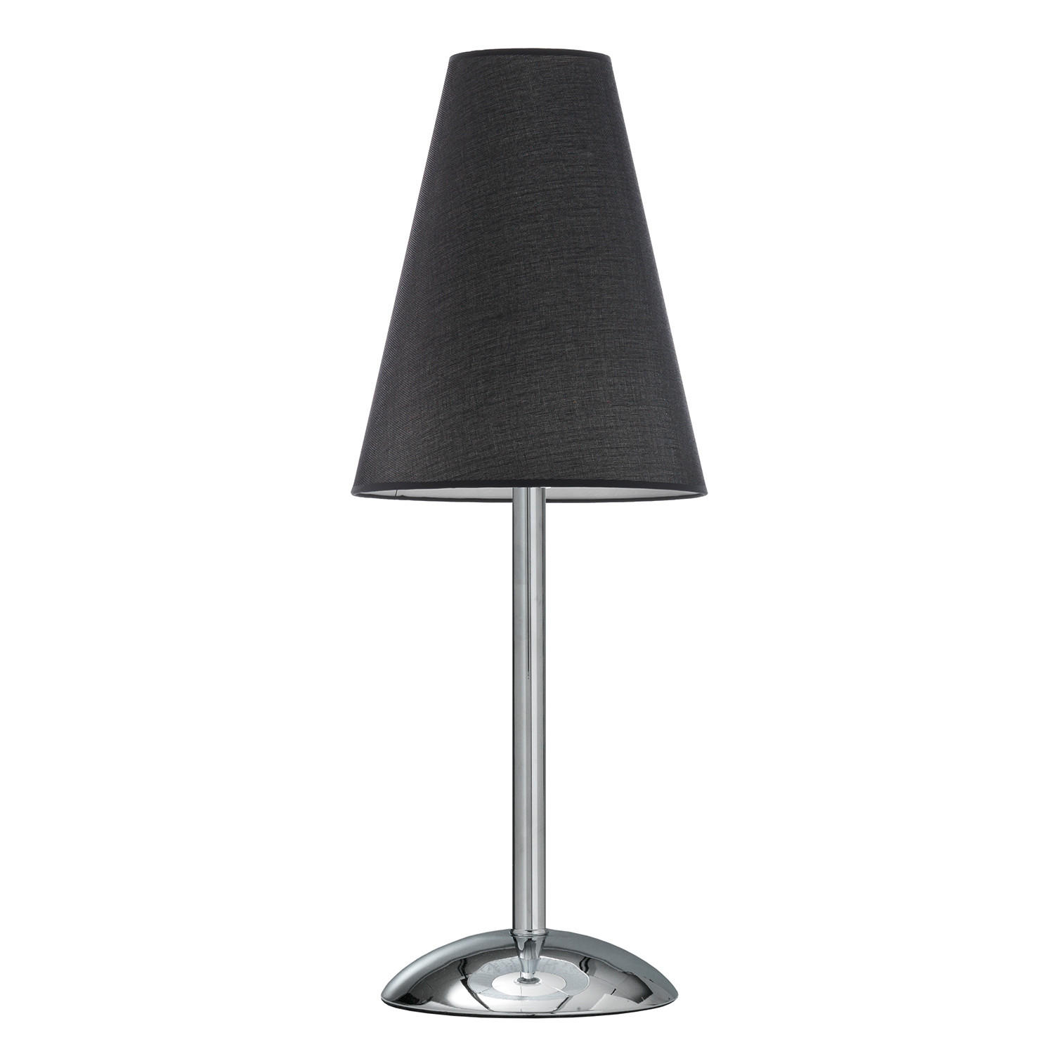 TISCHLEUCHTE 20/54 cm   - Chromfarben/Schwarz, KONVENTIONELL, Textil/Metall (20/54cm)