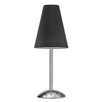 TISCHLEUCHTE 20/54 cm   - Chromfarben/Schwarz, KONVENTIONELL, Textil/Metall (20/54cm)