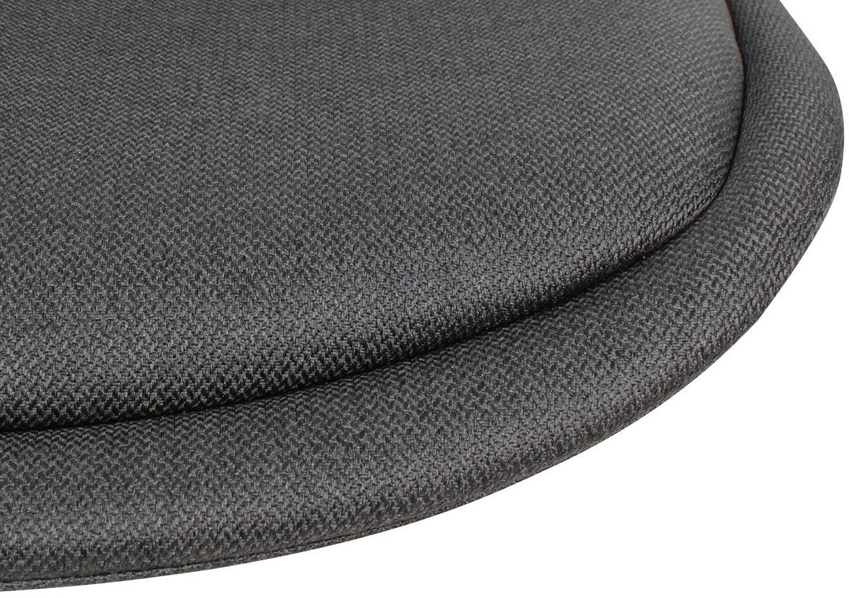 OTOČNÁ ŽIDLE, tkaná látka, černá - barvy stříbra/černá, Moderní, kov/textil (65/84/65cm) - MID.YOU