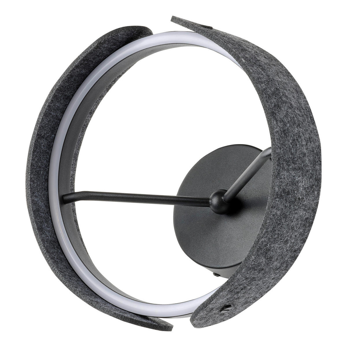 LED-WANDLEUCHTE 27,5/18,5 cm   - Dunkelgrau, Basics, Kunststoff/Textil (27,5/18,5cm) - Osram