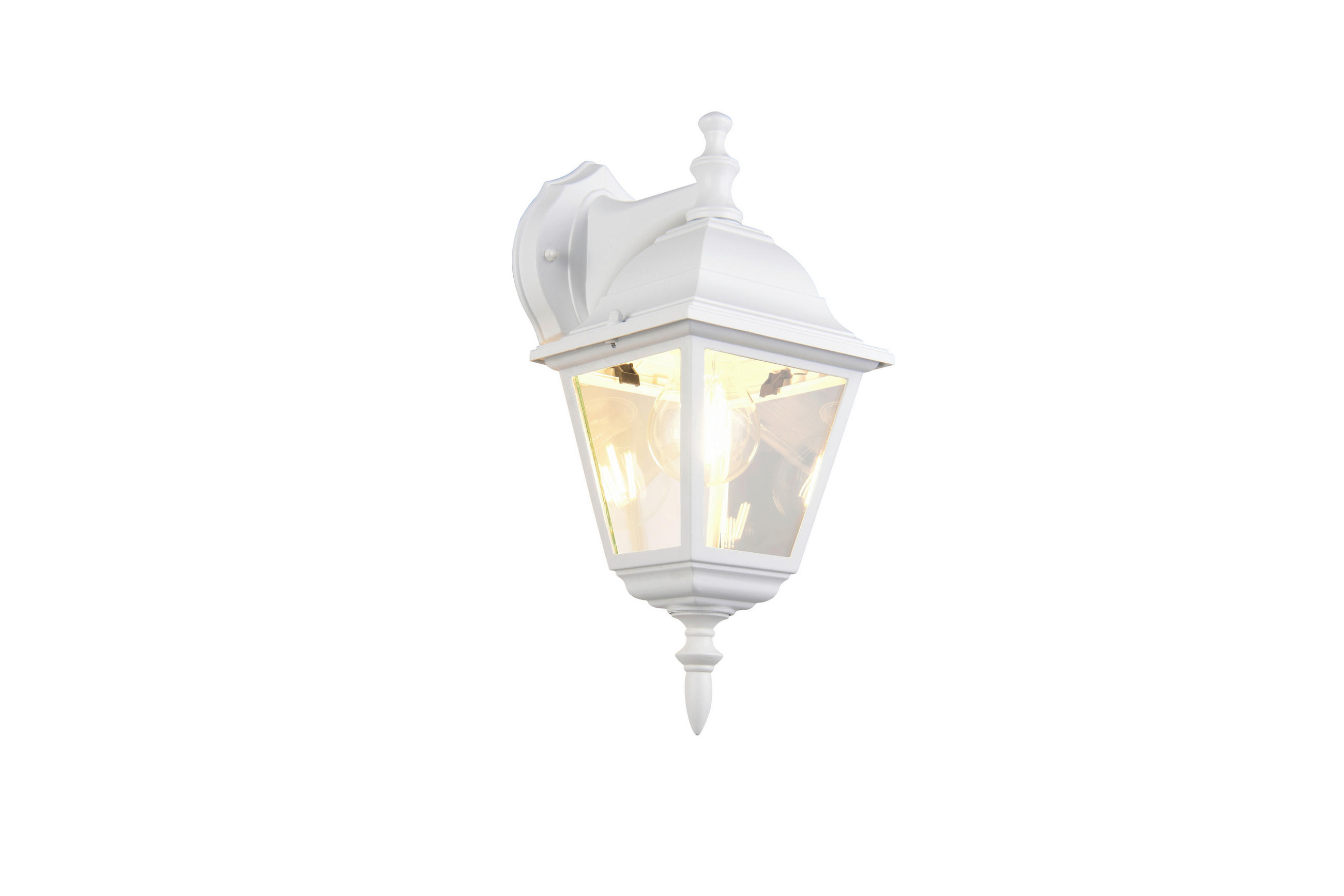 AUßENWANDLEUCHTE Livenza 14/34/19 cm  - Klar/Weiß, KONVENTIONELL, Glas/Metall (14/34/19cm) - Trio Leuchten